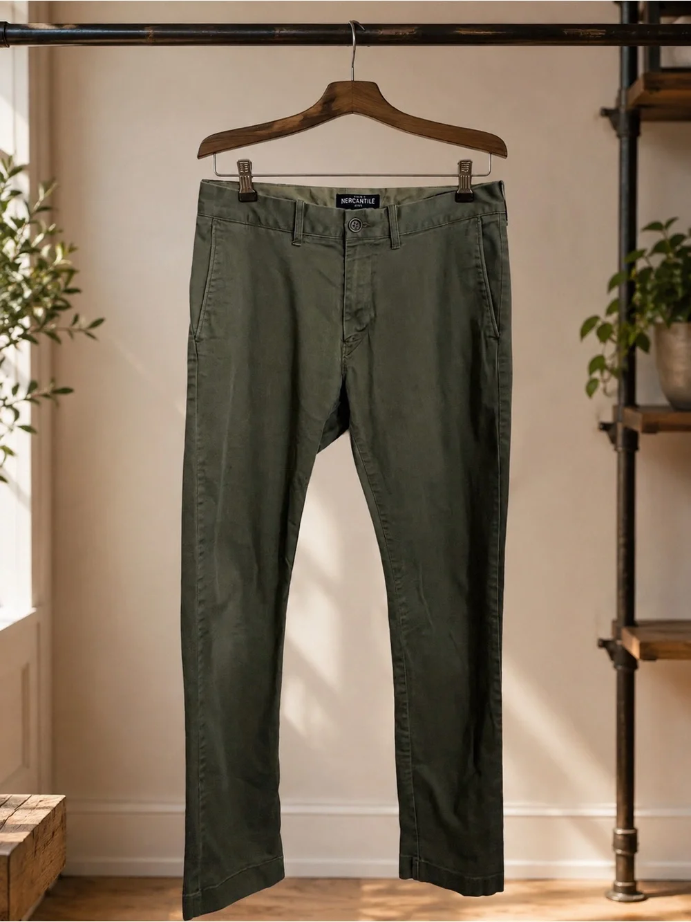 J.Crew Mercantile Flex Slim Chino Pants W29 L32 Olive Green